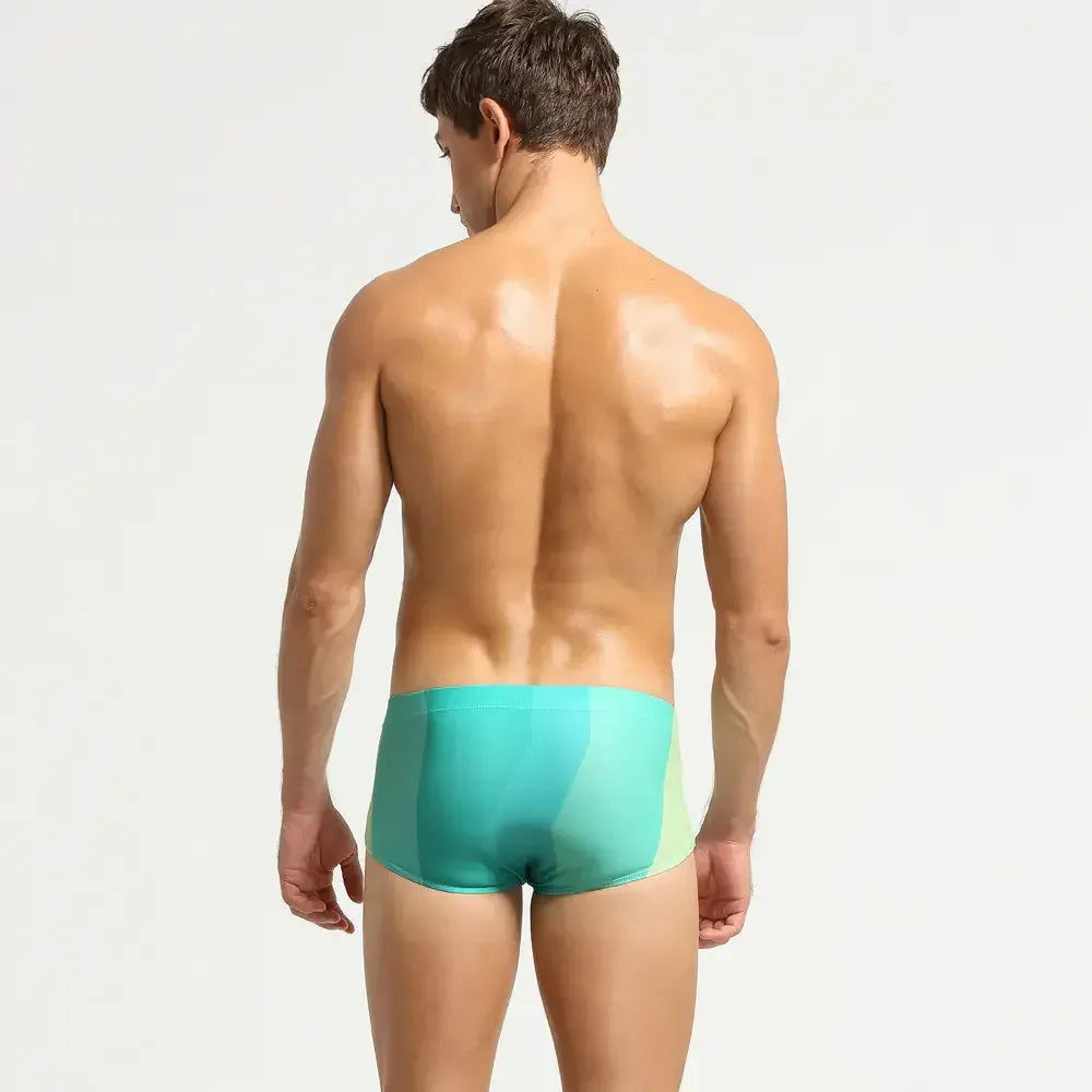 Seobean Seobean Men's Low-Rise Color Block Swim Trunks – 2024 New Swim Briefs