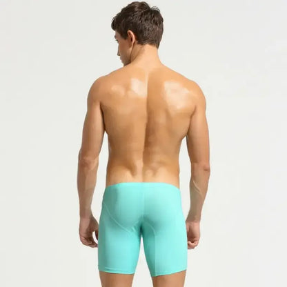 Seobean Seobean Men's Low Rise Long Boxer Briefs, Nylon Spandex Blend with Elastic Waistband