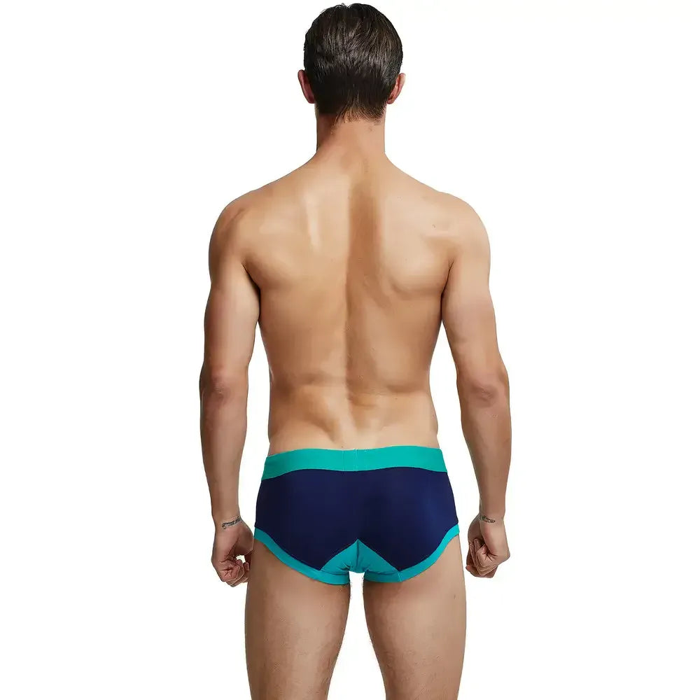 Seobean Seobean Men's Low-Rise Trunks Sexy Eye Print Cotton with Pouch