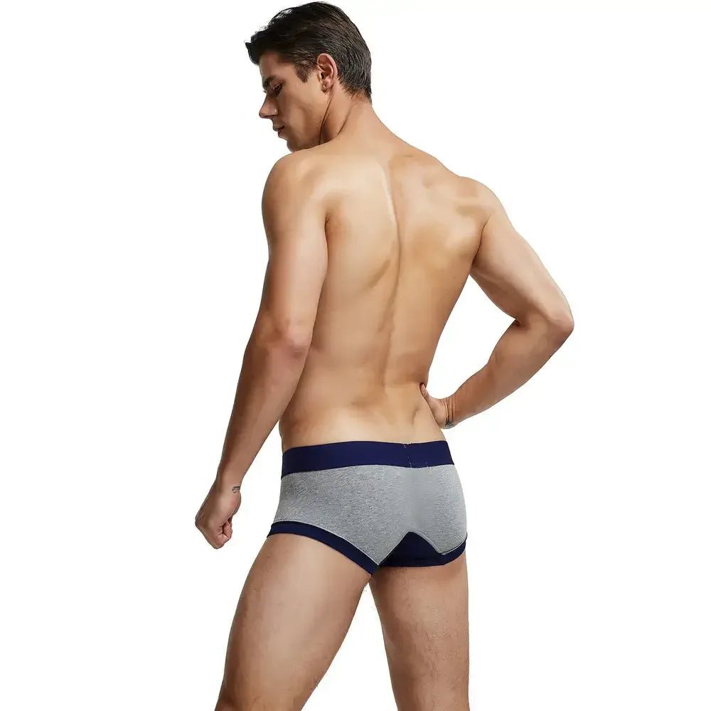Seobean Seobean Men's Low-Rise Trunks Sexy Eye Print Cotton with Pouch