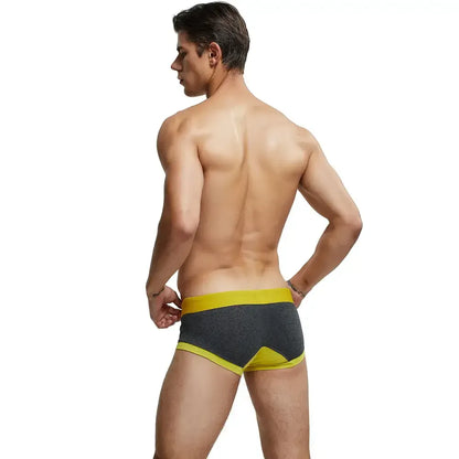 Seobean Seobean Men's Low-Rise Trunks Sexy Eye Print Cotton with Pouch