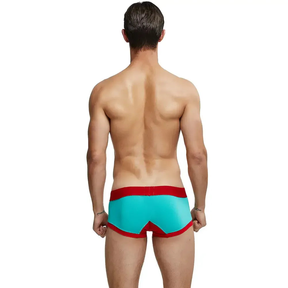 Seobean Seobean Men's Low-Rise Trunks Sexy Eye Print Cotton with Pouch