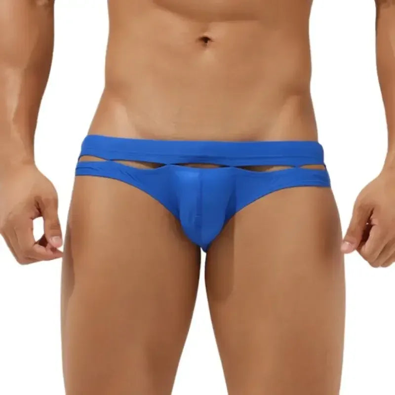 Seobean Seobean Men's Sexy Low Rise Hole Swim Bikini 00902