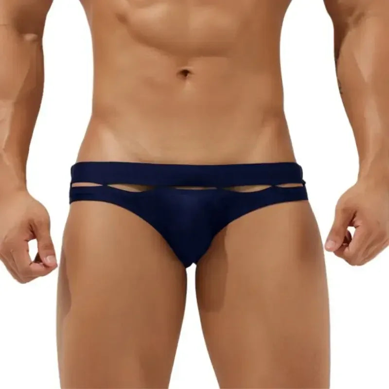 Seobean Seobean Men's Sexy Low Rise Hole Swim Bikini 00902