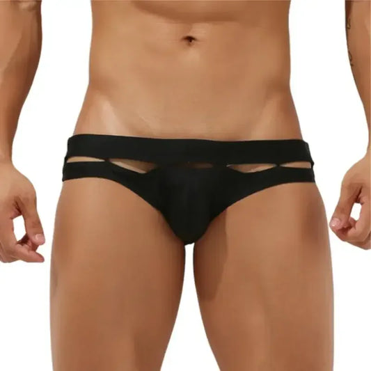 Seobean Seobean Men's Sexy Low Rise Hole Swim Bikini 00902