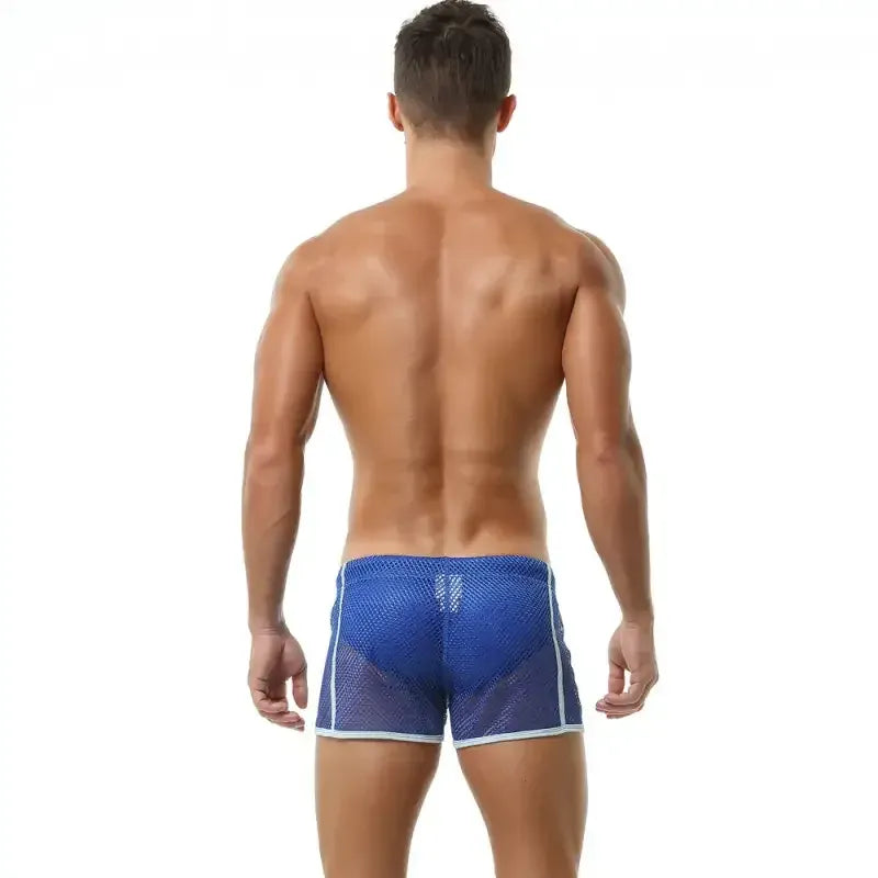 Seobean Seobean Men's Sexy Mesh Gym & Beach Shorts Underwear 220602