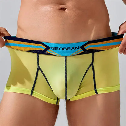Seobean Seobean Men's Sexy Nylon Boxer Briefs - Comfortable & Stylish Innerwear
