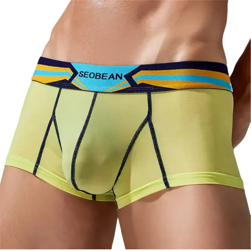 Seobean Seobean Men's Sexy Nylon Boxer Briefs - Comfortable & Stylish Innerwear