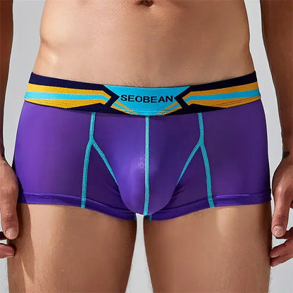 Seobean Seobean Men's Sexy Nylon Boxer Briefs - Comfortable & Stylish Innerwear