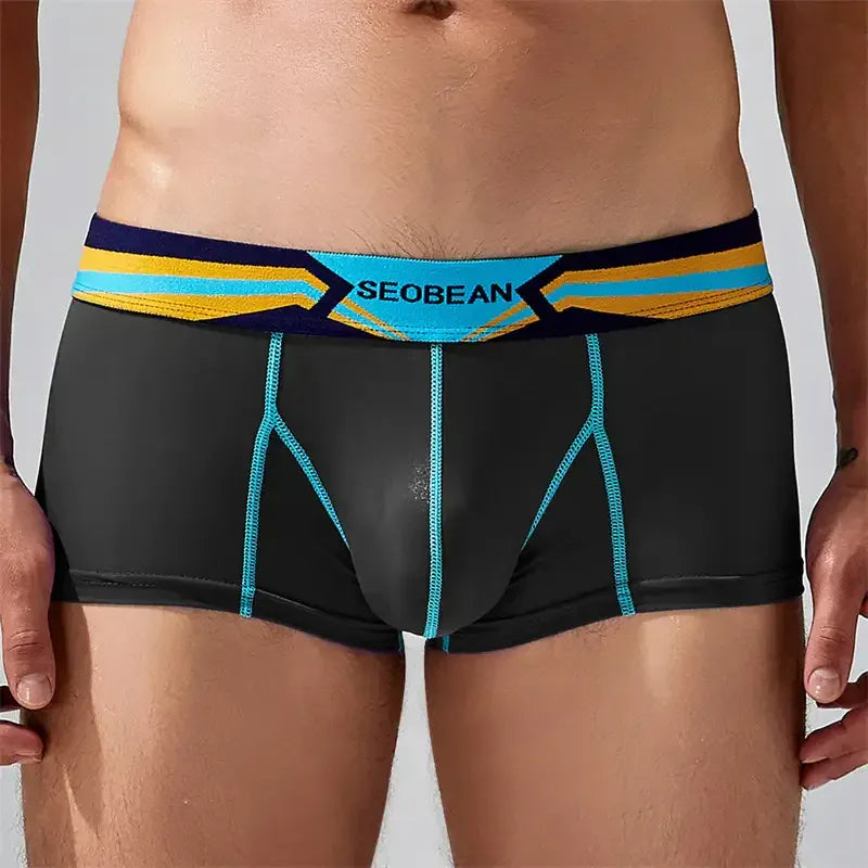 Seobean Seobean Men's Sexy Nylon Boxer Briefs - Comfortable & Stylish Innerwear