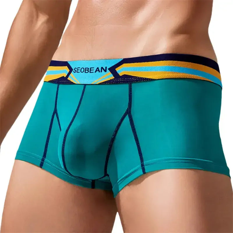 Seobean Seobean Men's Sexy Nylon Boxer Briefs - Comfortable & Stylish Innerwear
