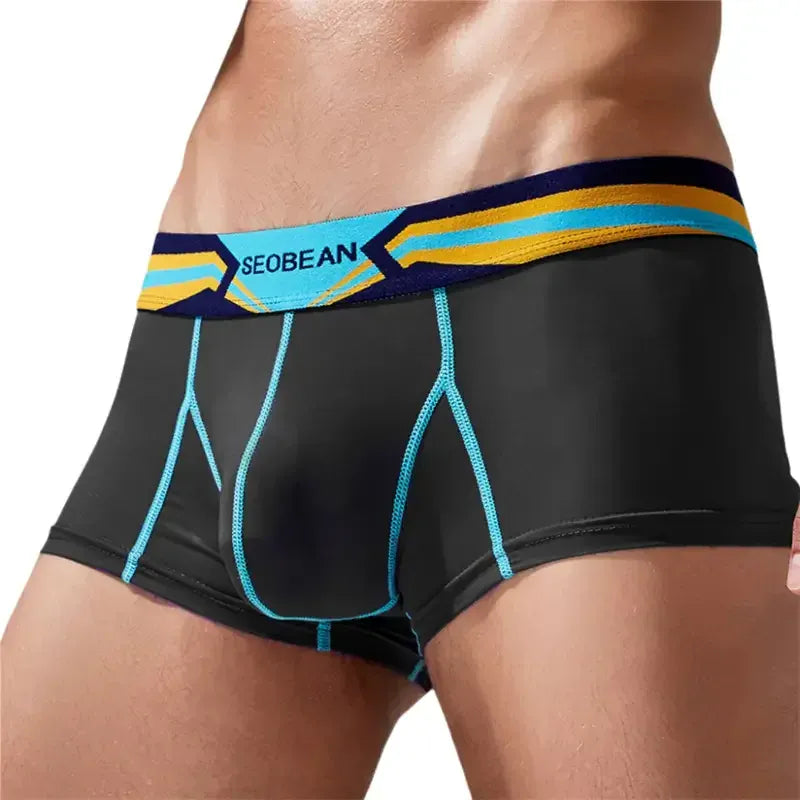Seobean Seobean Men's Sexy Nylon Boxer Briefs - Comfortable & Stylish Innerwear