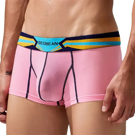 Seobean Seobean Men's Sexy Nylon Boxer Briefs - Comfortable & Stylish Innerwear