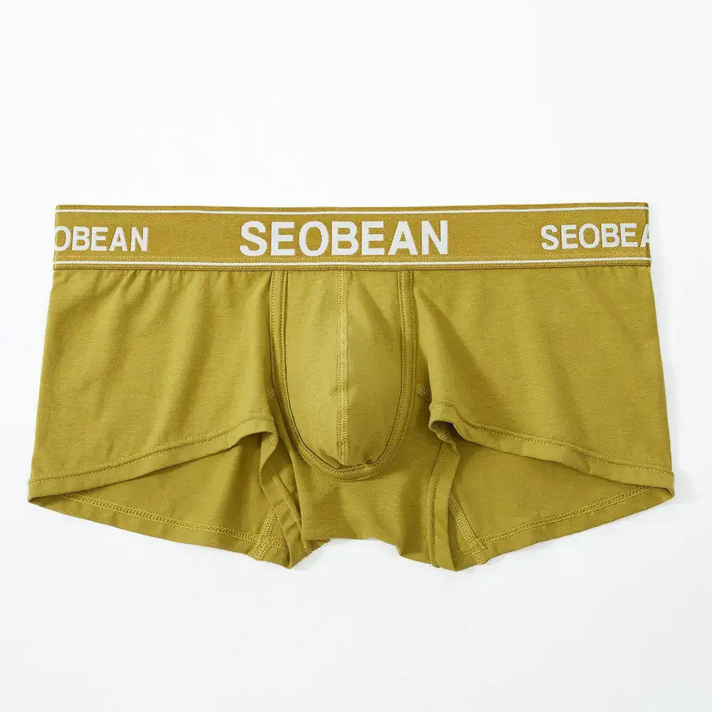 Seobean Seobean Men's Sexy Solid Boxer Briefs Male Underwear