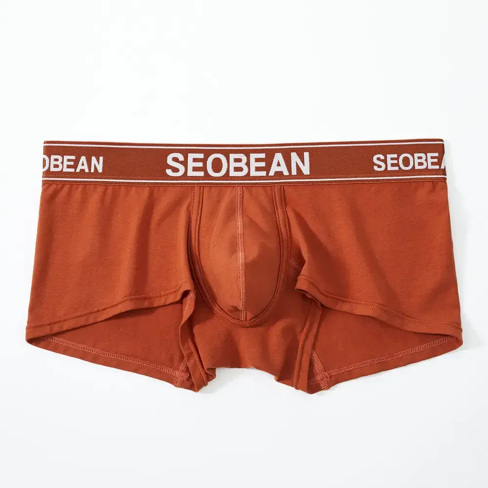 Seobean Seobean Men's Sexy Solid Boxer Briefs Male Underwear