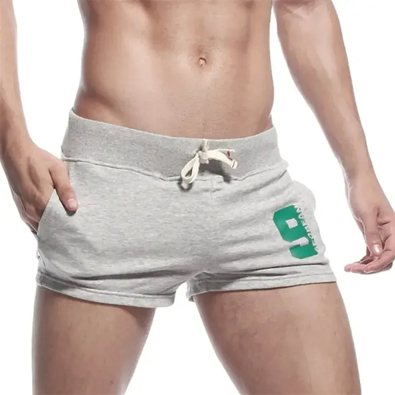 Seobean Seobean Men's Solid Boxer Shorts Three Pockets Casual Lounge Shorts