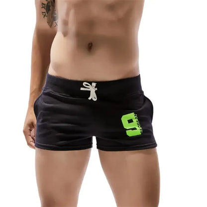 Seobean Seobean Men's Solid Boxer Shorts Three Pockets Casual Lounge Shorts