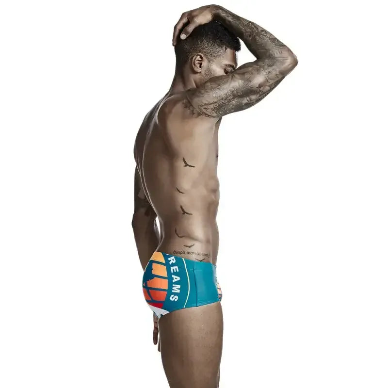 Seobean Seobean Men's Swim Boxers Stretchy Beach Trunks 00803