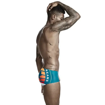 Seobean Seobean Men's Swim Boxers Stretchy Beach Trunks 00803