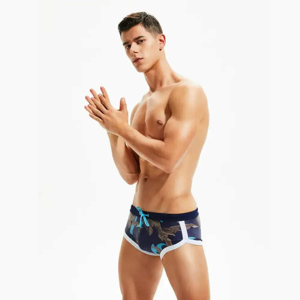 Seobean Seobean Men's Swimwear - Stylish Digital Print Swim Trunks
