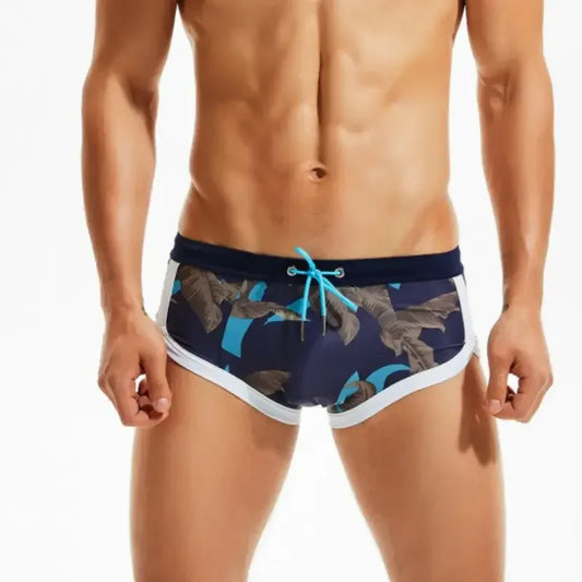 Seobean Seobean Men's Swimwear - Stylish Digital Print Swim Trunks
