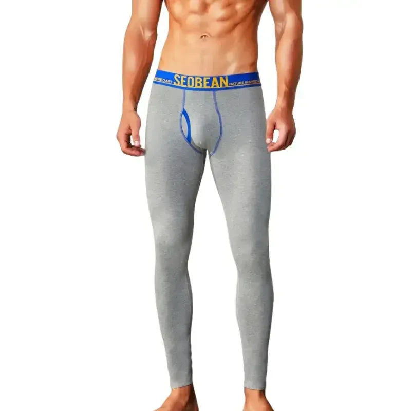 Seobean Seobean Men's Thermal Long Johns - Low Rise Cotton Spandex Underwear