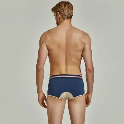 Seobean Seobean Men's Trunks – Retro Button Fly Boxer Briefs, Cotton Stretch, Sporty Fit 220207