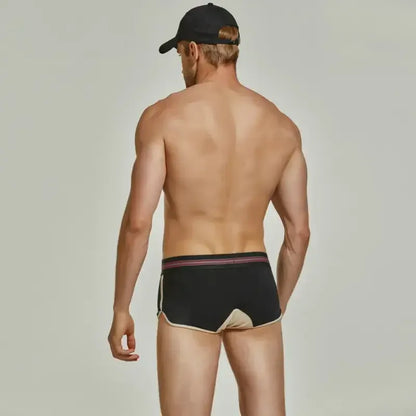 Seobean Seobean Men's Trunks – Retro Button Fly Boxer Briefs, Cotton Stretch, Sporty Fit 220207