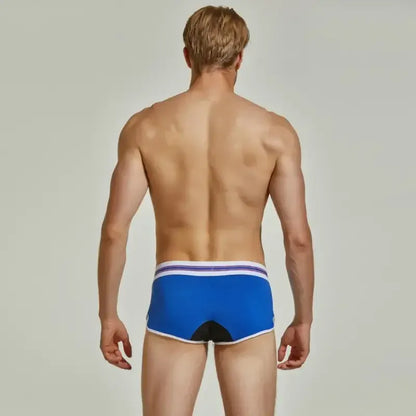 Seobean Seobean Men's Trunks – Retro Button Fly Boxer Briefs, Cotton Stretch, Sporty Fit 220207