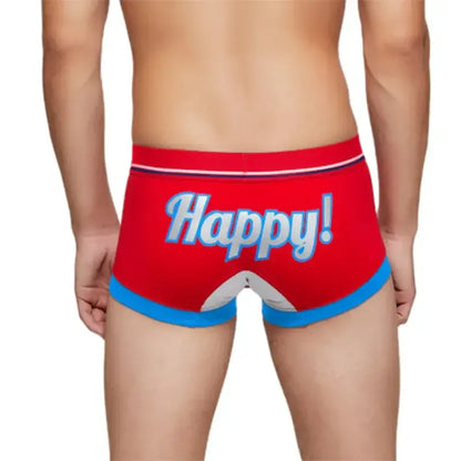 Seobean Seobean Merry Christmas Men's Trunks – Shiny Comfort Cotton Boxer Briefs