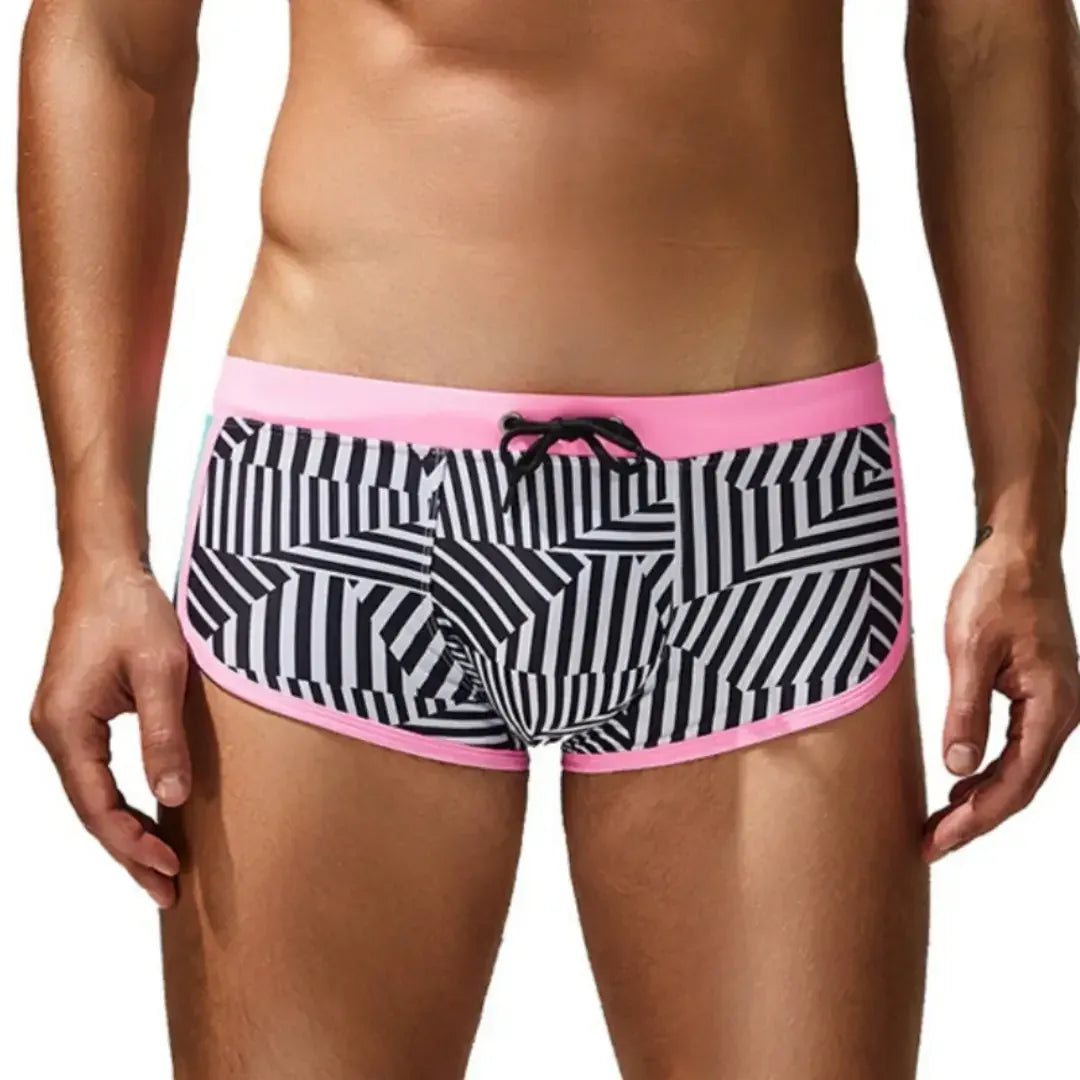 Seobean Seobean Multi Stripes Men's Swim Trunks 250801
