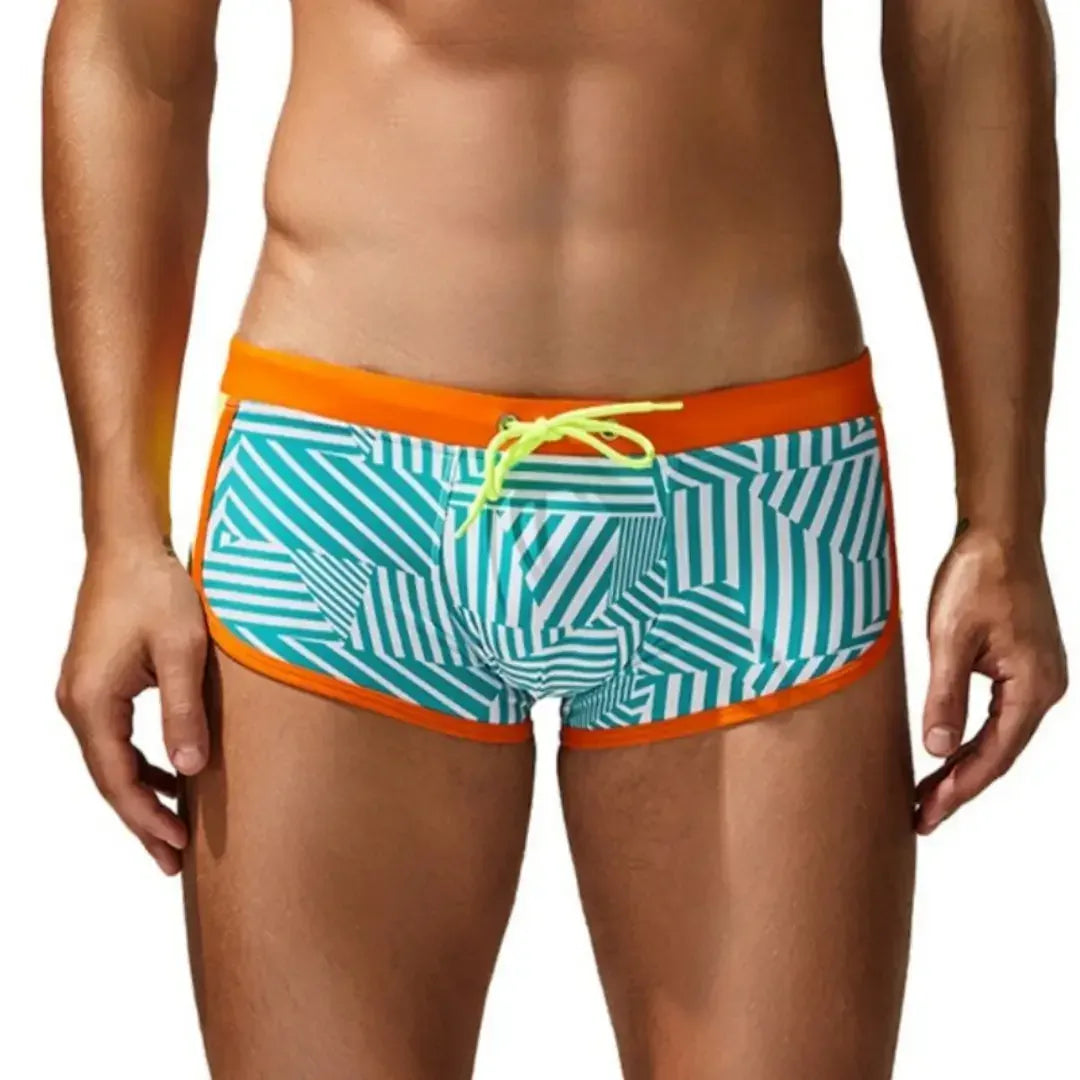 Seobean Seobean Multi Stripes Men's Swim Trunks 250801