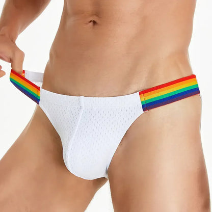 Seobean Seobean Rainbow Mesh Briefs for Men – Low Rise Nylon Underwear