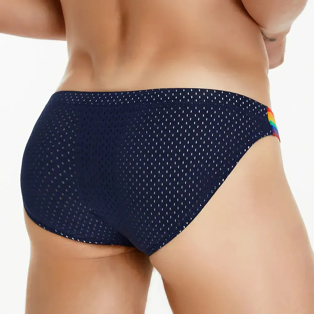 Seobean Seobean Rainbow Mesh Briefs for Men – Low Rise Nylon Underwear