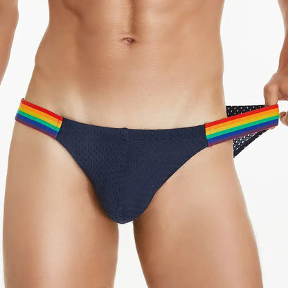 Seobean Seobean Rainbow Mesh Briefs for Men – Low Rise Nylon Underwear