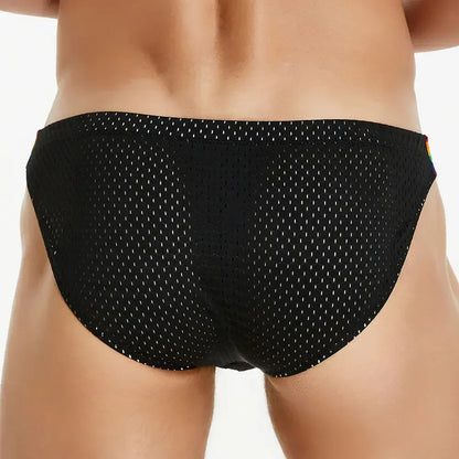 Seobean Seobean Rainbow Mesh Briefs for Men – Low Rise Nylon Underwear