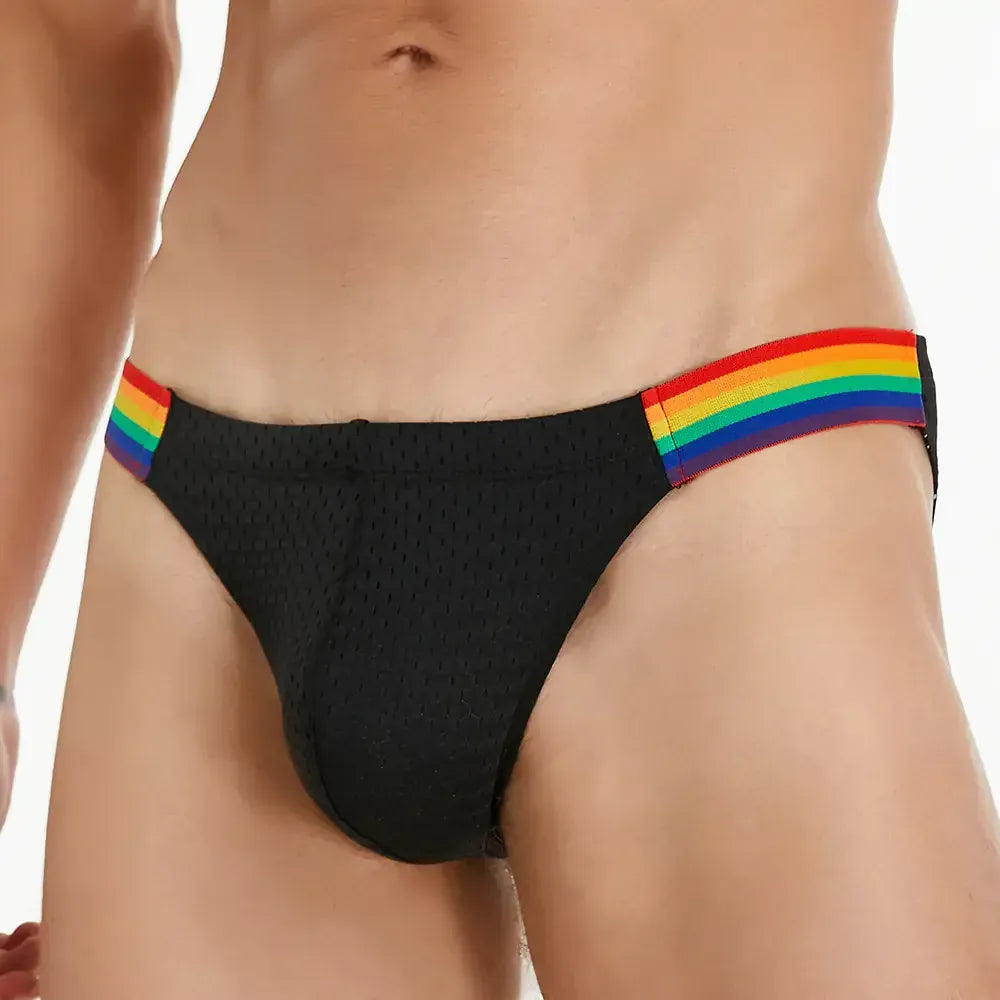 Seobean Seobean Rainbow Mesh Briefs for Men – Low Rise Nylon Underwear