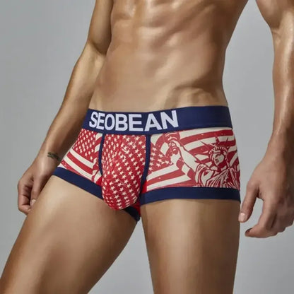 Seobean Seobean Statue of Liberty & Flag Boxer Briefs 250206