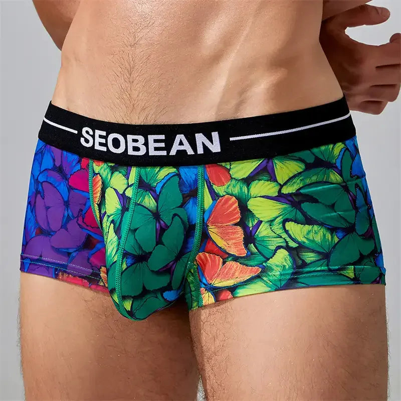 Seobean Seobean Summer Men's Underwear with Extra Room Low-Rise Boxer Briefs