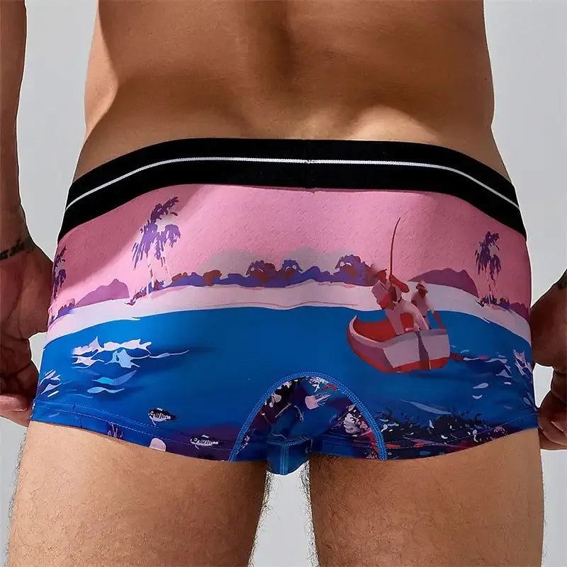 Seobean Seobean Summer Men's Underwear with Extra Room Low-Rise Boxer Briefs