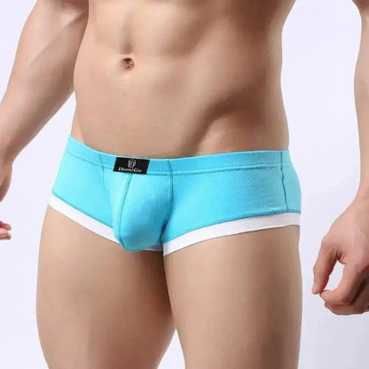 Sky Blue trunks side — low rise cotton-spandex men's	