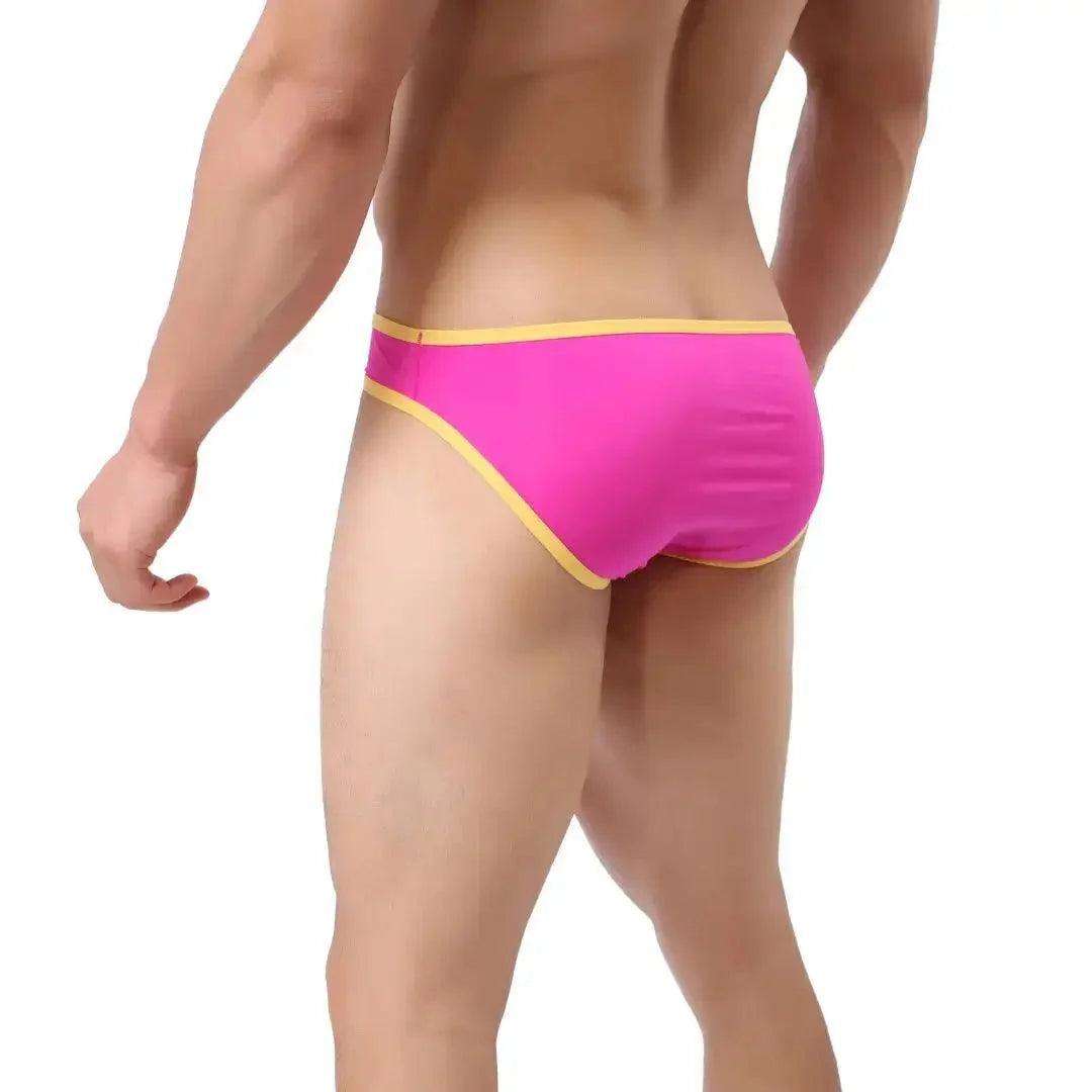 Sleek Men's Nylon-Spandex Briefs with Unique Front Design and Full Coverage Back Extra Room Underwear for Man - His Inwear