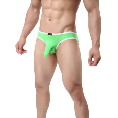 Sleek Men's Nylon-Spandex Briefs with Unique Front Design and Full Coverage Back Extra Room Underwear for Man - His Inwear