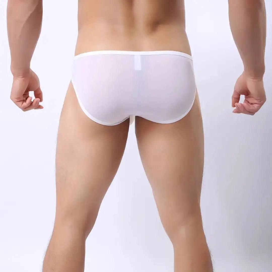 Sleek Men's Nylon-Spandex Briefs with Unique Front Design and Full Coverage Back Extra Room Underwear for Man - His Inwear