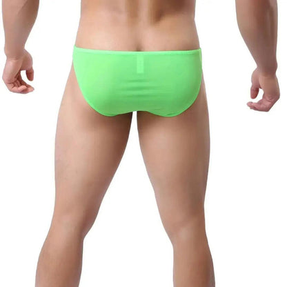 SleekFit Men's Ultra-Comfort Nylon-Spandex Low-Rise Briefs with Full Coverage Male Briefs Underwear - His Inwear