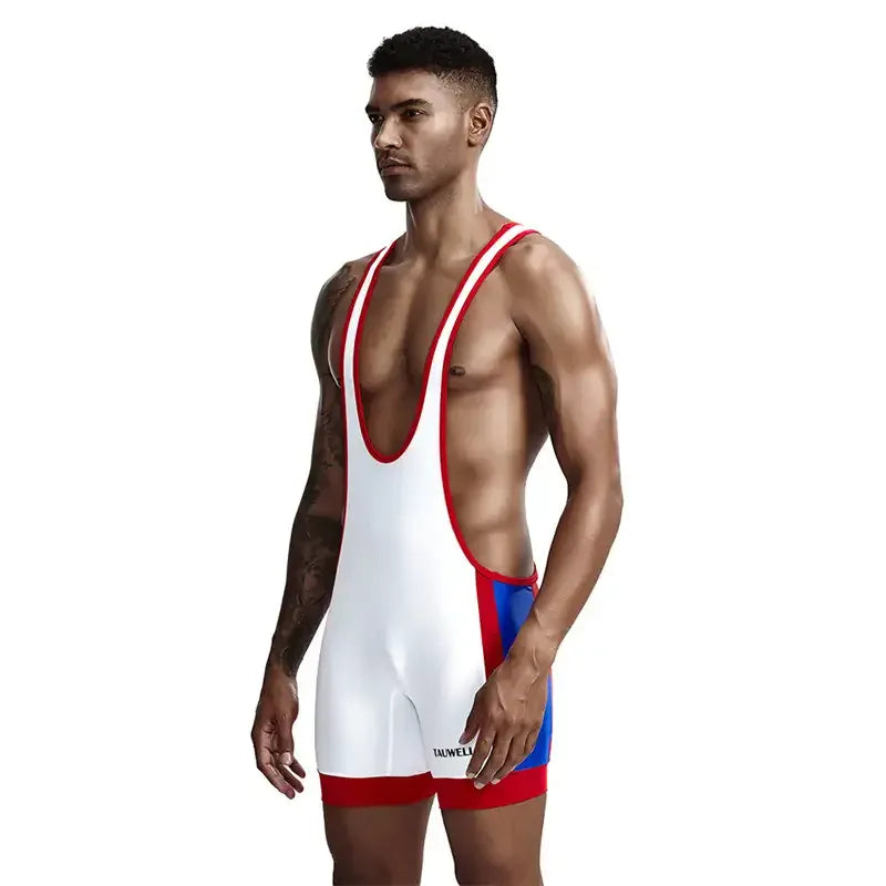 TAUWELL TAUWELL Men's Fitness Wrestling Bodysuit Singlet Athletic Vest for Men