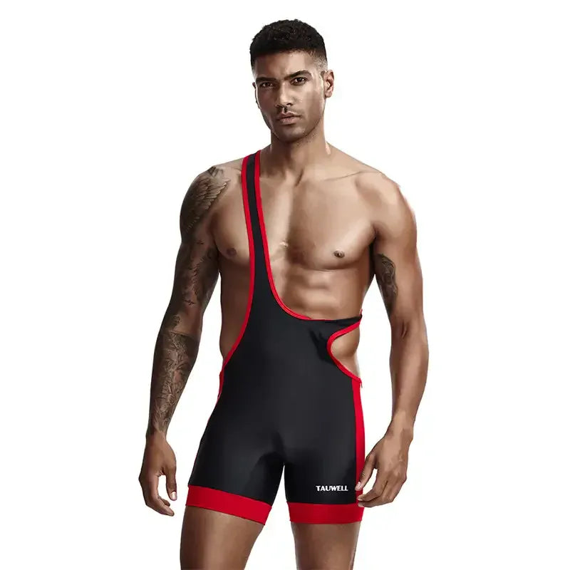 TAUWELL TAUWELL Men's Fitness Wrestling Bodysuit Singlet Athletic Vest for Men