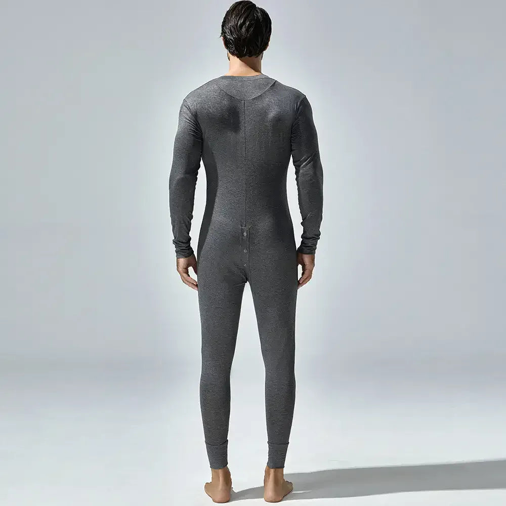 TAUWELL TAUWELL Men's Long Sleeve Bodysuit - Union Suit