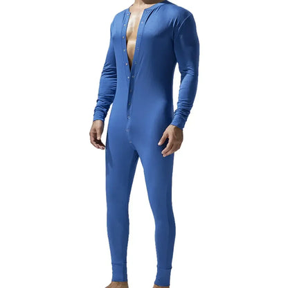 TAUWELL TAUWELL Men's Long Sleeve Bodysuit - Union Suit