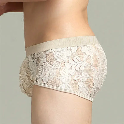 TAUWELL TAUWELL Men's Low-Rise Sexy Lingerie Boxer Shorts - Lace & Mesh